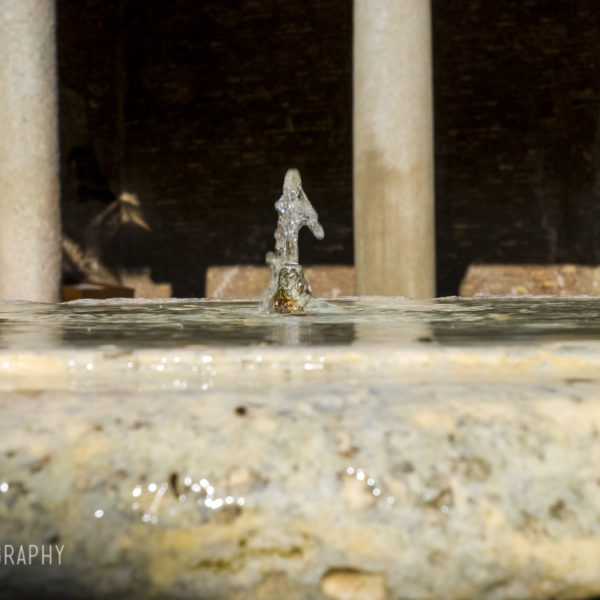 zampillo di acqua fontana roma porticato